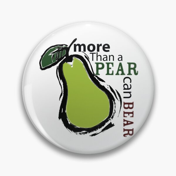 Artikelvorschau, Niedlicher bunter Frucht-Entwurf eine grüne Birne mit einem lustigen Sprichwort und einem Zitat entworfen und verkauft von DappleDesign.