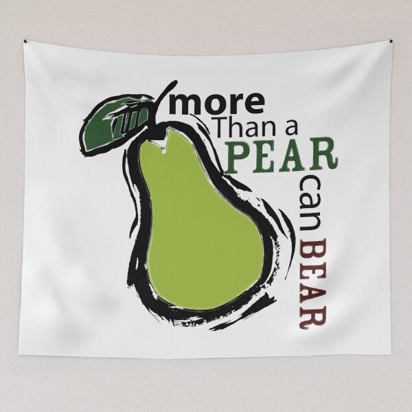 Item preview, Cute Colourful Fruit Design A Green Pear with a Funny Saying and Quote designed and sold by DappleDesign.