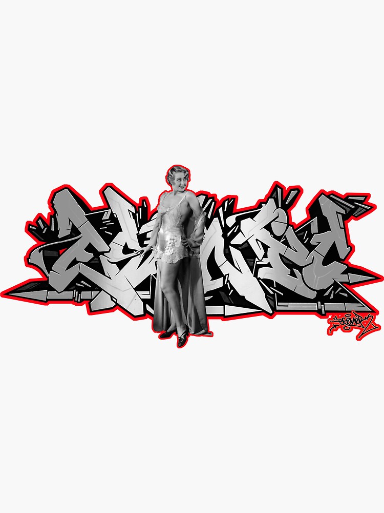 Esonic Pinup Graffiti By Esoner Sticker For Sale By Graffitibomberz Redbubble 0245