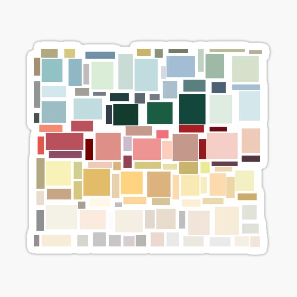 The colour palette  Sticker