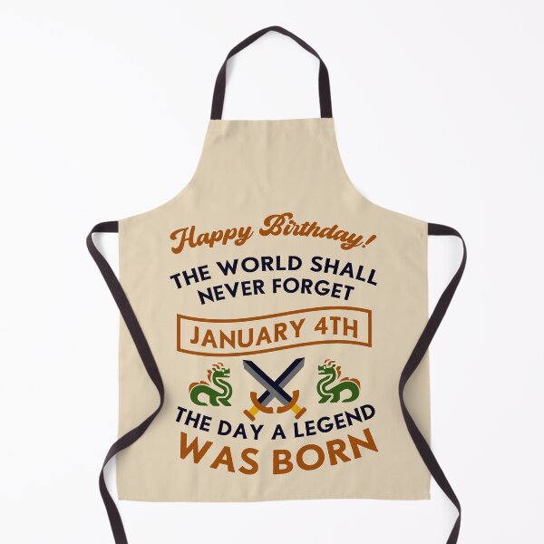 Item preview, January 4th The Day A Legend Was Born Dragons And Swords Design (Dark) designed and sold by Graograman.