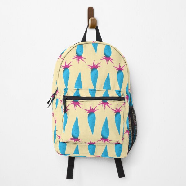 Item preview, Abstract blue and pink carrots on yellow background designed and sold by Deviarty.