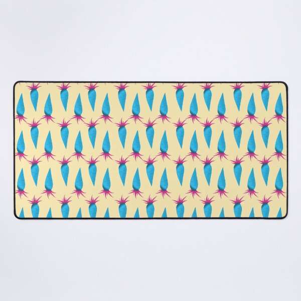 Item preview, Abstract blue and pink carrots on yellow background designed and sold by Deviarty.