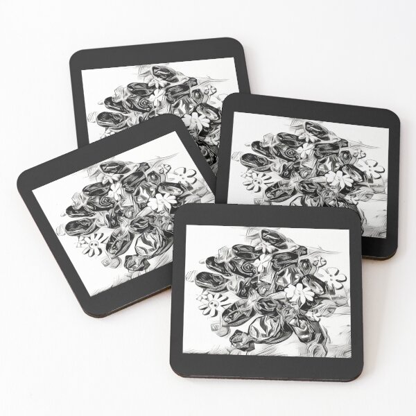 Item preview, Candy, Sweets Shapes. Black & White Photo, AI Art. designed and sold by Bowbubble.