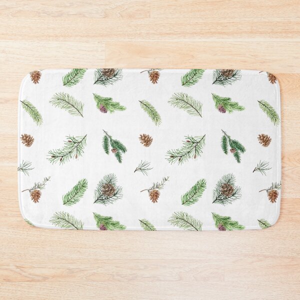 Item preview, Watercolor Pine Branches and Pinecones Botanical Collection designed and sold by silviaol.