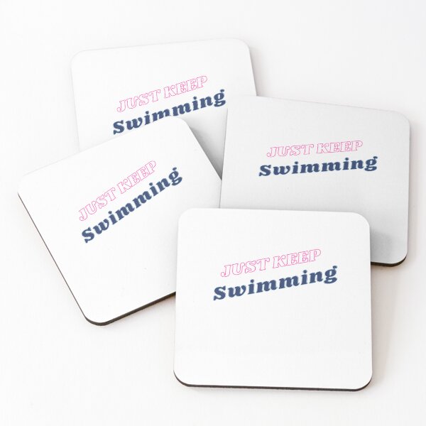 Artikelvorschau, Kopie des Schwimmer-Zitats: Schwimmen Sie einfach weiter entworfen und verkauft von Rainbow Designs.