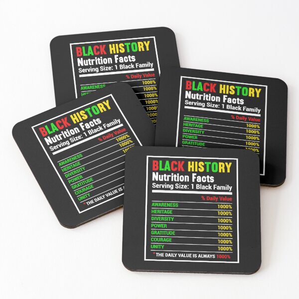 Item preview, Black History Nutrition Facts designed and sold by UrbanApparel.