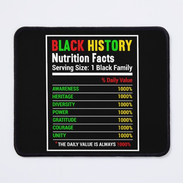 Item preview, Black History Nutrition Facts designed and sold by UrbanApparel.