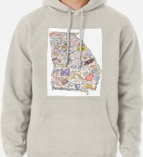 Sudadera con capucha Mapa de la música de Georgia