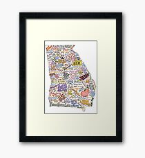Georgia Music Map Framed Print