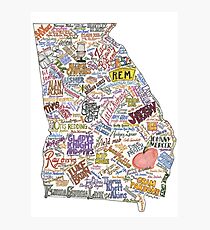 Georgia Music Map Photographic Print
