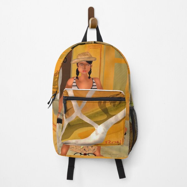 Item preview, bakery provence woman on bicycle illustration baguette under the plane trees in summer designed and sold by skiair.