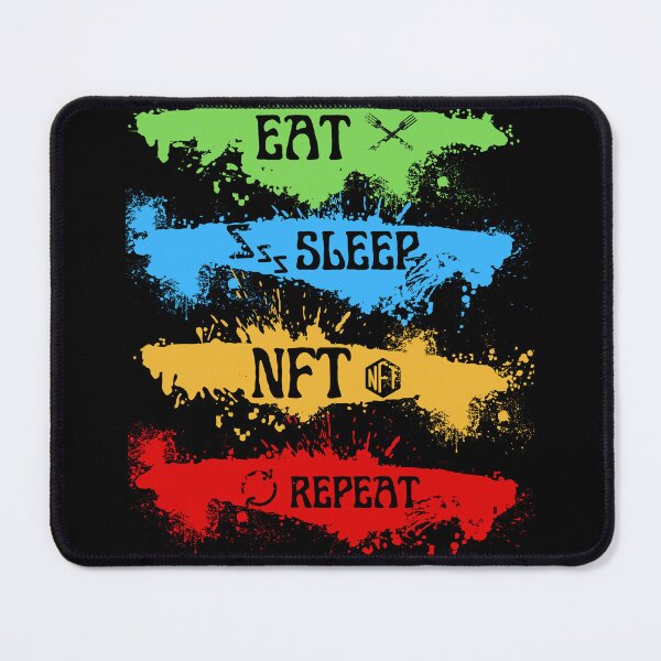 Item preview, EAT SLEEP NFT REPEAT FUNNY MEME QUOTE GIFTS  designed and sold by TheWorkoutLife ⭐⭐⭐⭐⭐.