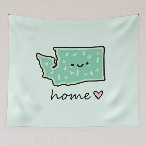Item preview, cute Washington State teal designed and sold by Maple Design Studio.