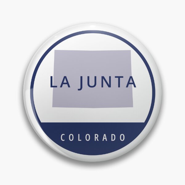 Item preview, La Junta Colorado Blue Circle State Outline designed and sold by allcitymetro.