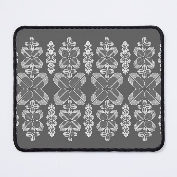 Item preview, Hermoso patrón de rayas de flores geométricas en blanco y negro designed and sold by CiniArt.