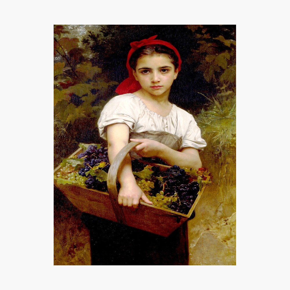 William-Adolphe Bouguereau's The Grape Picker Poster