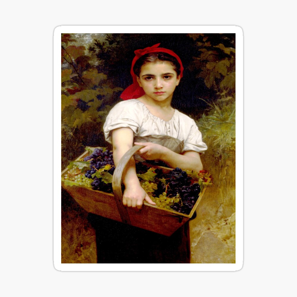 William-Adolphe Bouguereau's The Grape Picker Poster