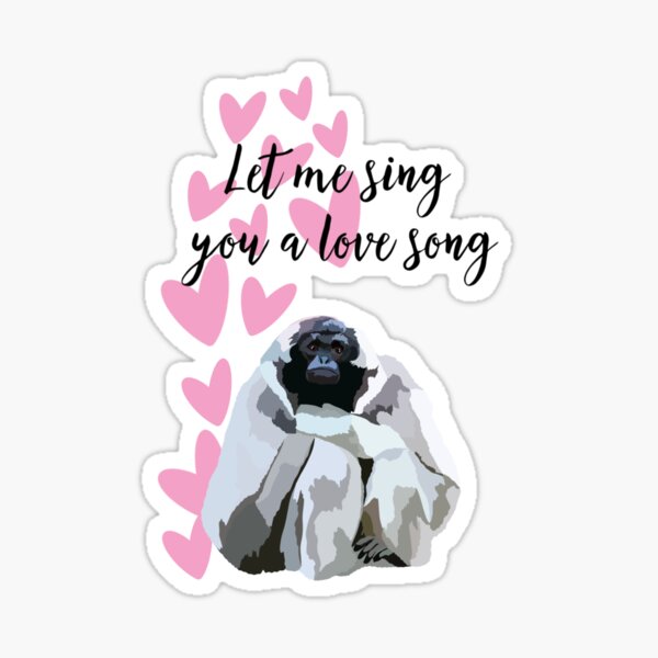 Item preview, Let Me Sing You A Love Song Gibbon designed and sold by thezoogirl.
