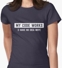 My code works (I have no idea why) Women's Fitted T-Shirt