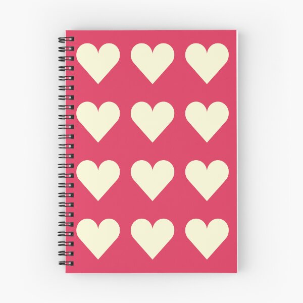 Item preview, Large CREAM and RASPBERRY PINK LOVE HEARTS designed and sold by RachelMacht.