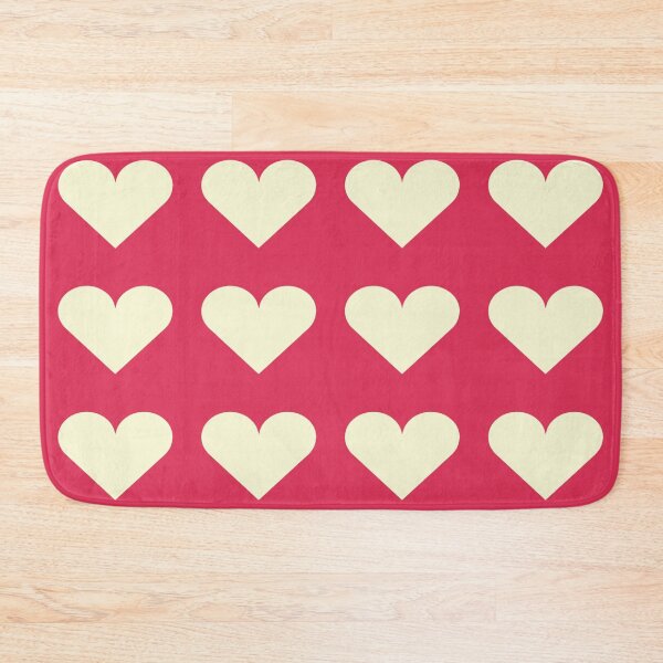 Item preview, Large CREAM and RASPBERRY PINK LOVE HEARTS designed and sold by RachelMacht.
