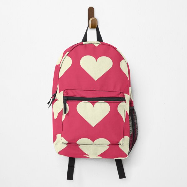 Item preview, Large CREAM and RASPBERRY PINK LOVE HEARTS designed and sold by RachelMacht.