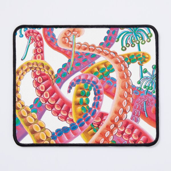 Item preview, Pink Tentacles with Sea Flowers designed and sold by HeatherNafeArt.