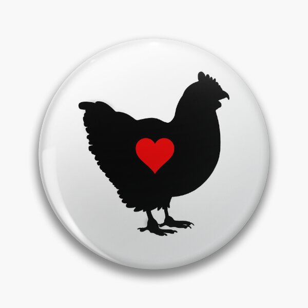 Item preview, Chicken - Silhouette and Heart designed and sold by Puddmuppy.