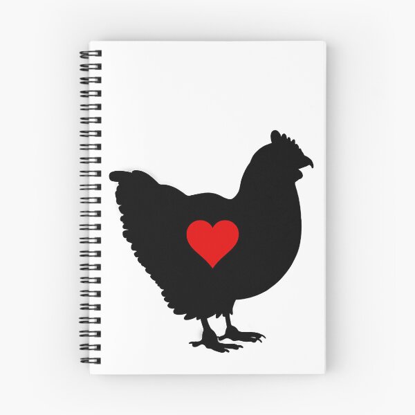 Item preview, Chicken - Silhouette and Heart designed and sold by Puddmuppy.