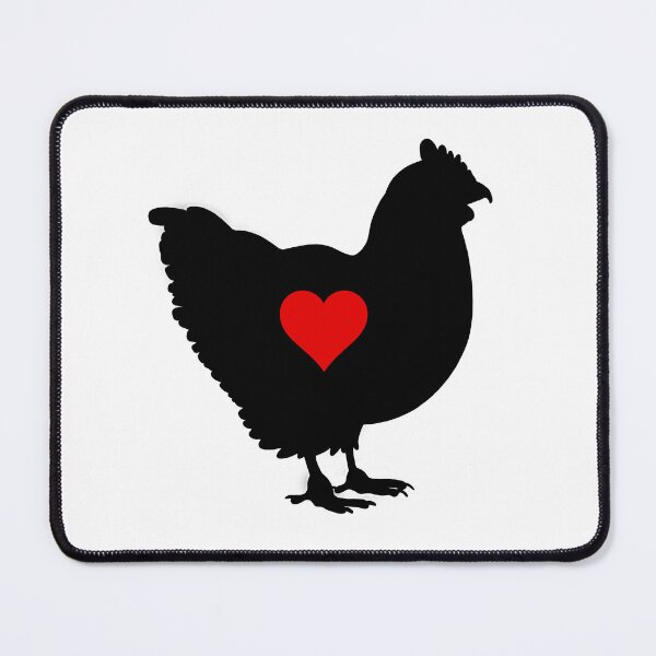 Item preview, Chicken - Silhouette and Heart designed and sold by Puddmuppy.