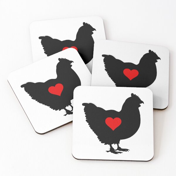 Item preview, Chicken - Silhouette and Heart designed and sold by Puddmuppy.