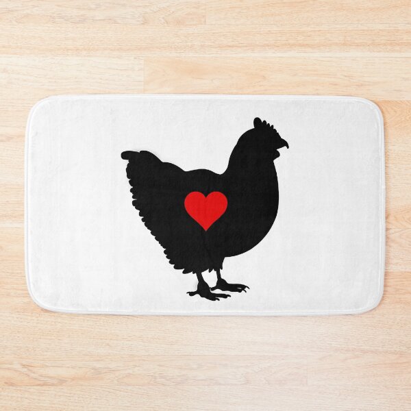 Item preview, Chicken - Silhouette and Heart designed and sold by Puddmuppy.