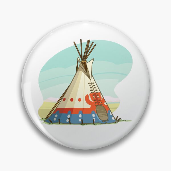 Item preview, Indian Teepee Art Illustration designed and sold by ArtCollectables.