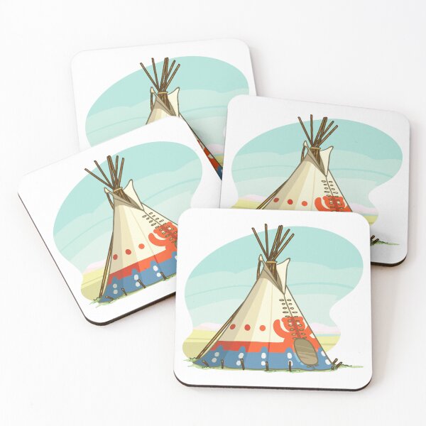 Item preview, Indian Teepee Art Illustration designed and sold by ArtCollectables.