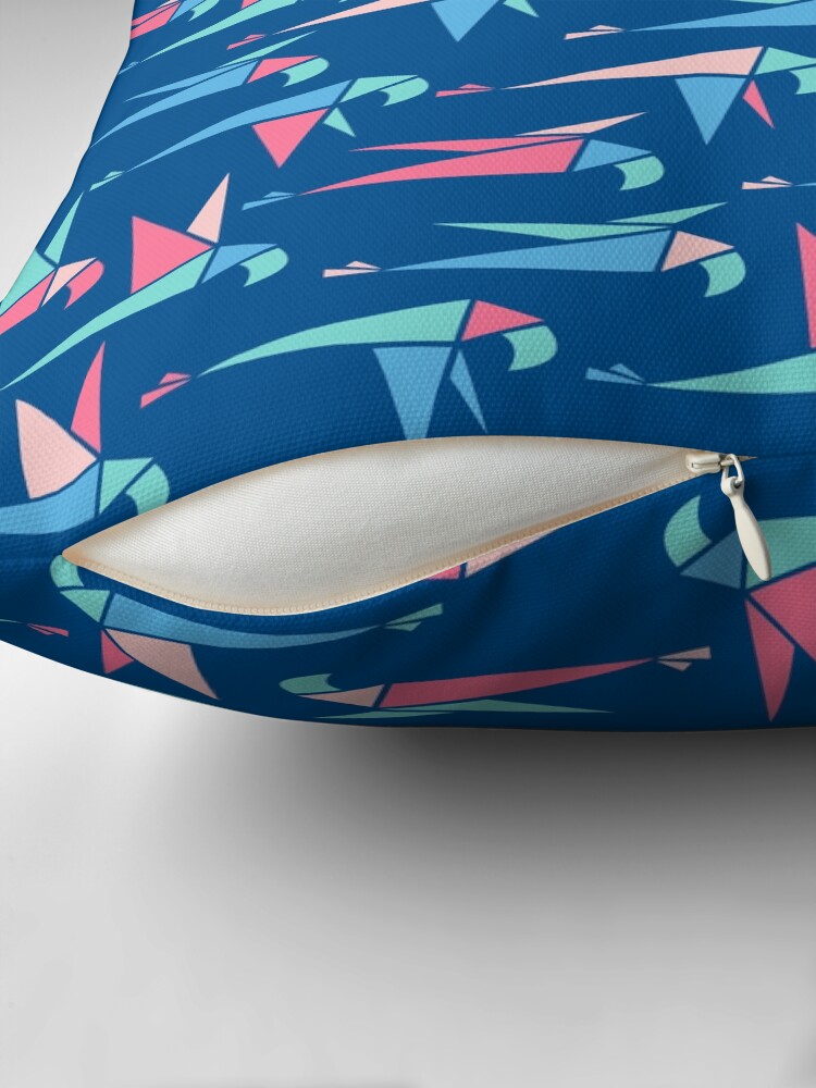Thumbnail 2 of 4, Pillow, Flight - Blue designed and sold by cmanning.