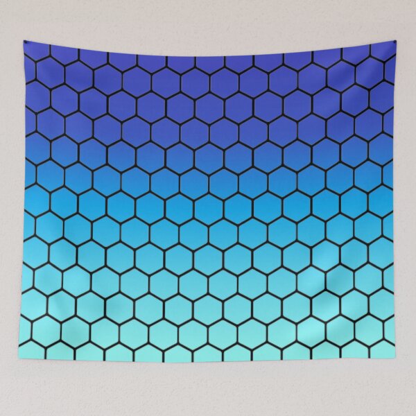 Item preview, Hexagon Pattern Smooth Blue Gradient designed and sold by Yellow-Eyes.