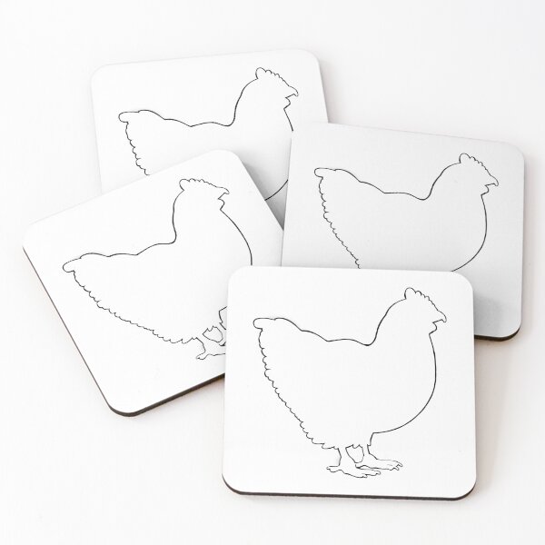Item preview, Chicken - White Silhouette designed and sold by Puddmuppy.