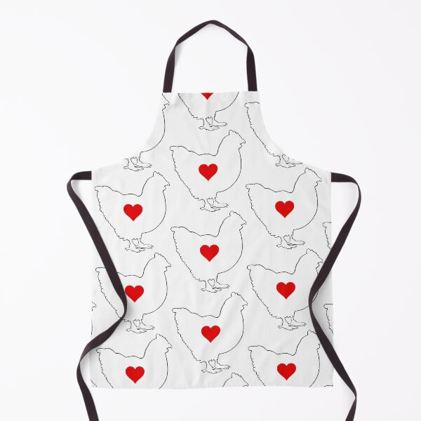 Item preview, Chicken - White Silhouette with Heart designed and sold by Puddmuppy.