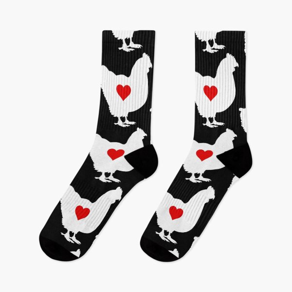 Item preview, Chicken - White Silhouette with Heart designed and sold by Puddmuppy.