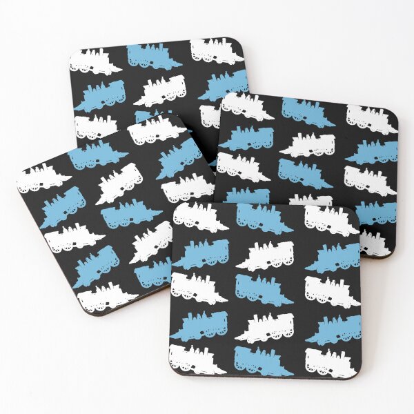 Item preview, Locomotive Train Cab Pattern - Blue, White designed and sold by Chubuter.