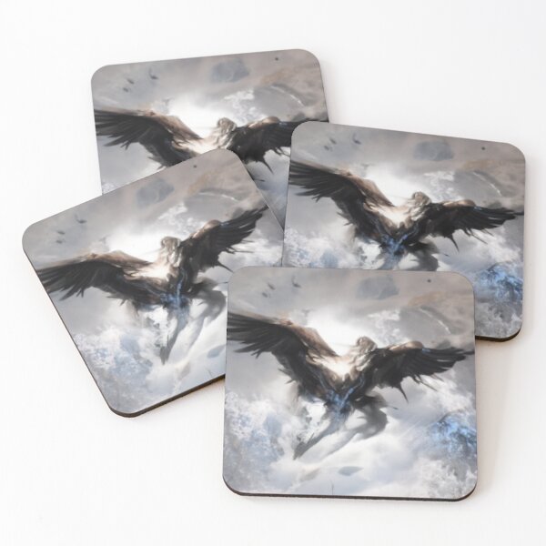 Item preview, dark angel black wings abstract art designed and sold by shadowthor.