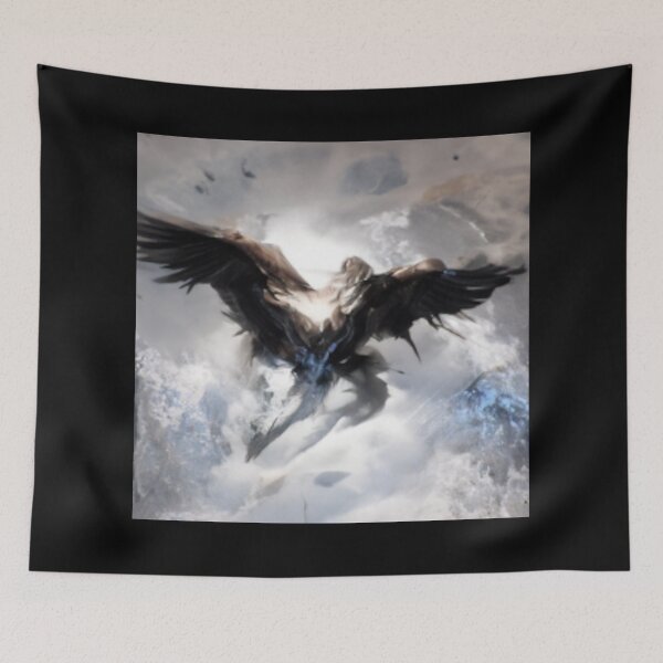 Item preview, dark angel black wings abstract art designed and sold by shadowthor.