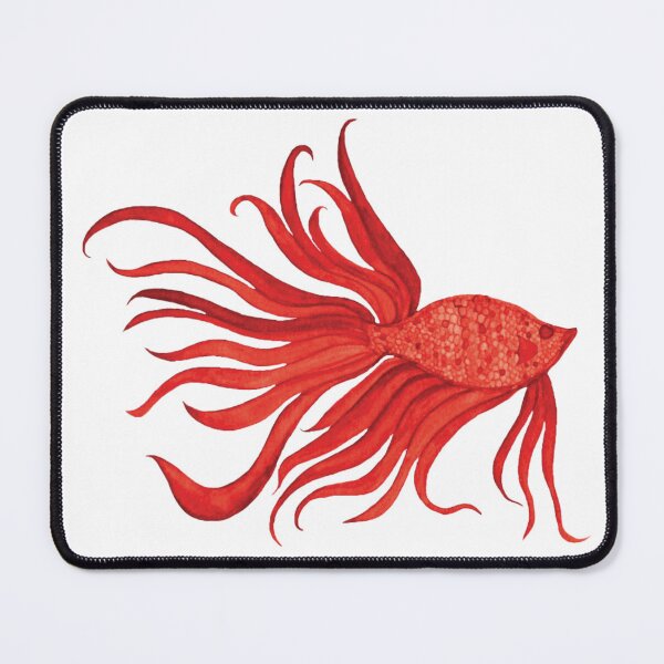 Item preview, Fancy Watercolor Red Fish designed and sold by HeatherNafeArt.
