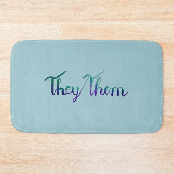 Item preview, They/them in hand lettered gradient designed and sold by Melindrea.
