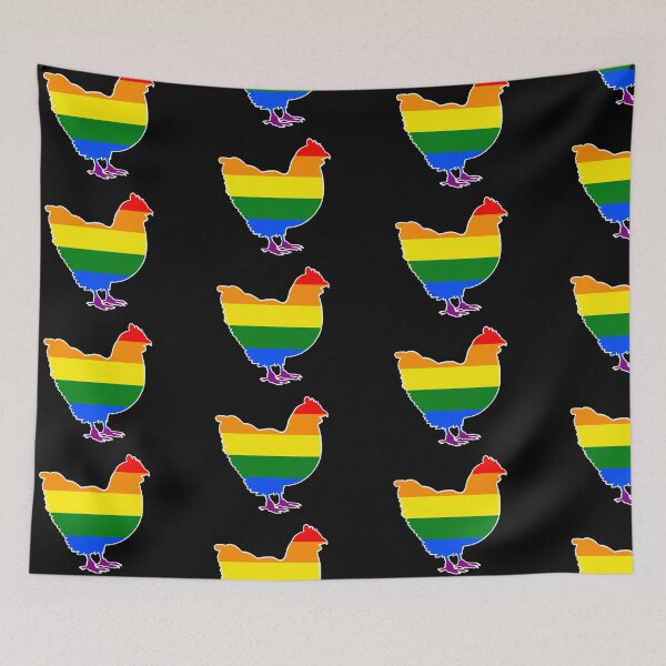 Item preview, Chicken - Pride Flag Black designed and sold by Puddmuppy.