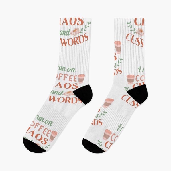 Item preview, Funny I Run on Coffee, Chaos, and Cuss Words | Funny Coffee Quote designed and sold by MiaDelelai.