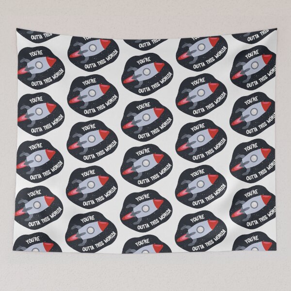 Item preview, Rocket Outta This World | Valentine's Day | Funny Gift Ideas designed and sold by Fluffy-Vectors.