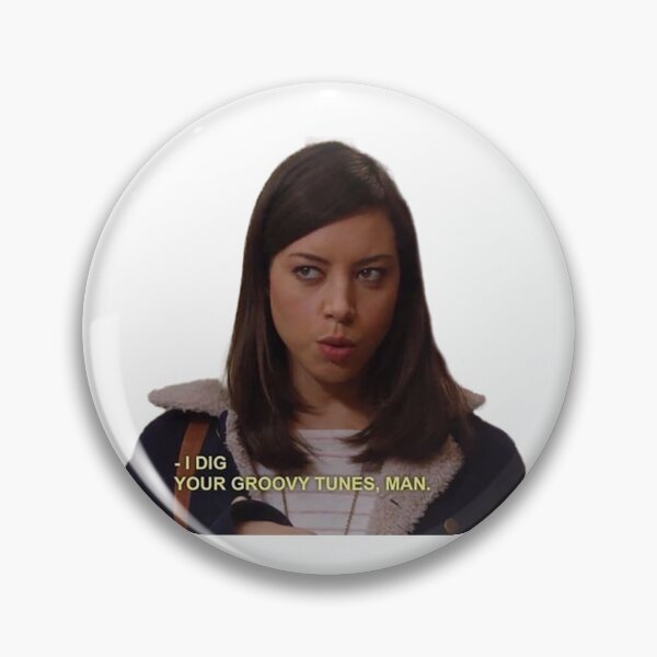 Item preview, April Ludgate "I Dig Your Groovy Tunes, Man" sticker designed and sold by mlarmon.