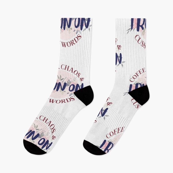 Item preview, I Run on Coffee, Chaos, and Cuss Words Funny Saying for Coffee Lovers designed and sold by MiaDelelai.